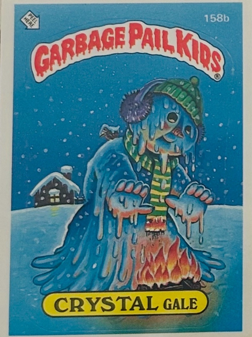 Vintage 1980’s Garbage Pail Kids CRYSTAL GALE Collector’s Sticker Card